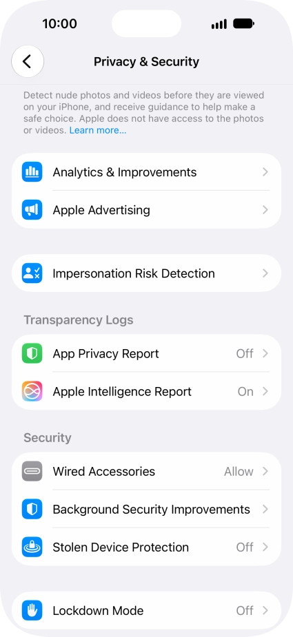 Press App Privacy Report. Press App Privacy Report.