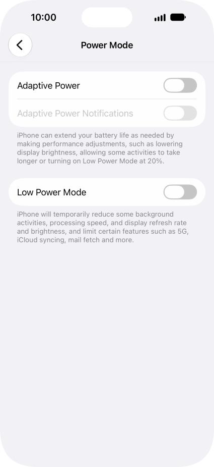 Press the indicator next to 