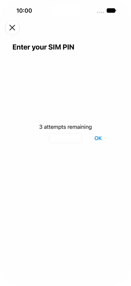 If your SIM is locked, key in your PIN and press OK.