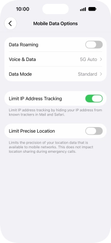 Press Data Mode. Press Data Mode.