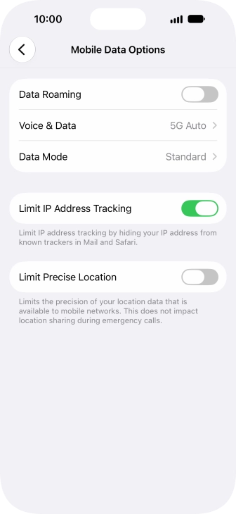 Press Data Mode. Press Data Mode.