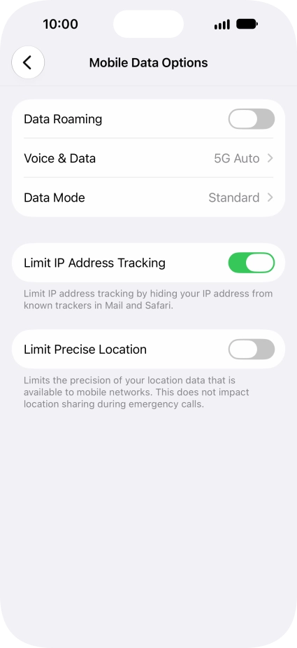 Press Data Mode. Press Data Mode.