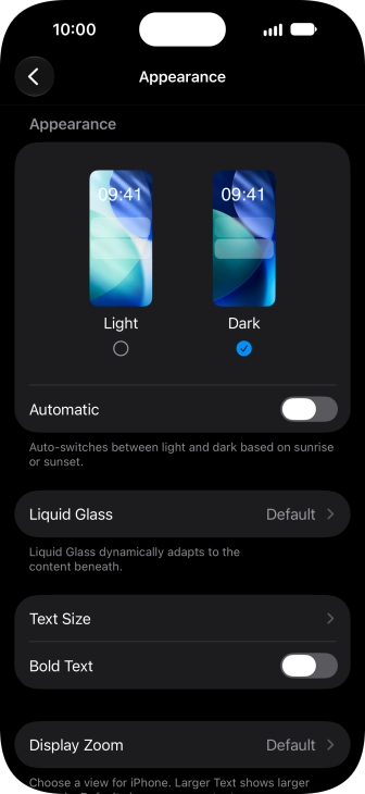 Press the indicator next to Press the indicator next to