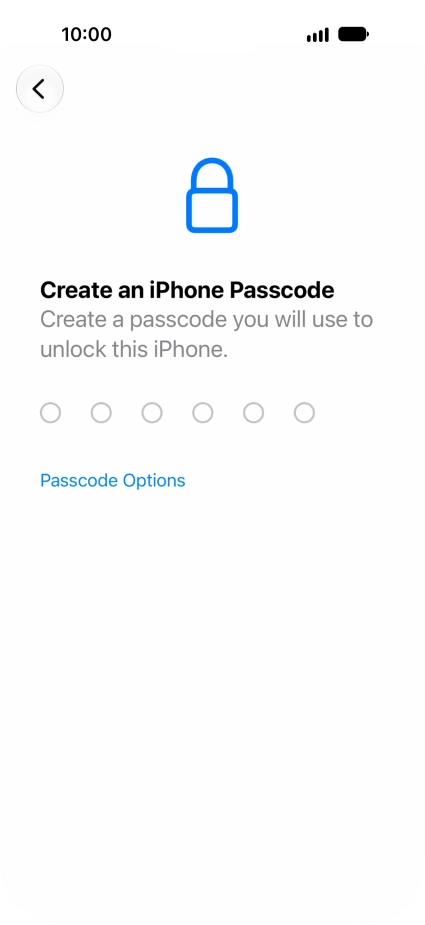 Press Passcode Options. Press Passcode Options.