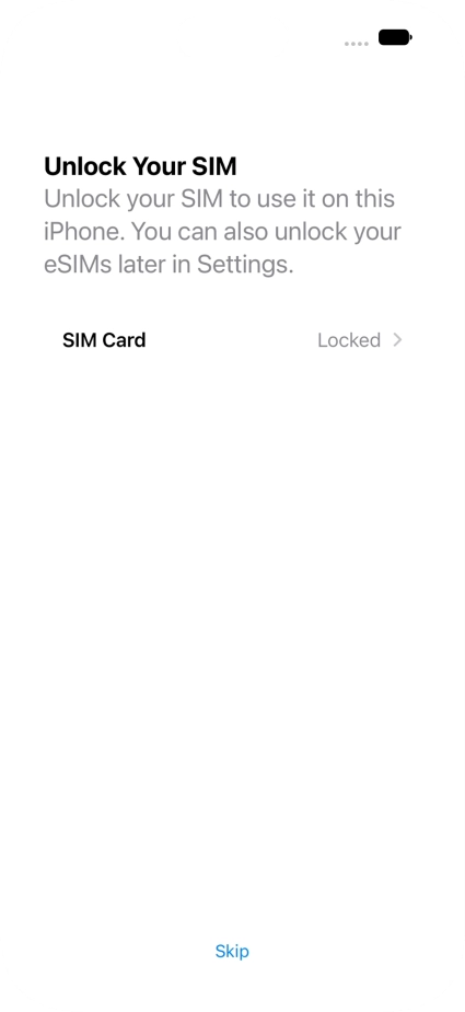 Press SIM Card. Press SIM Card.