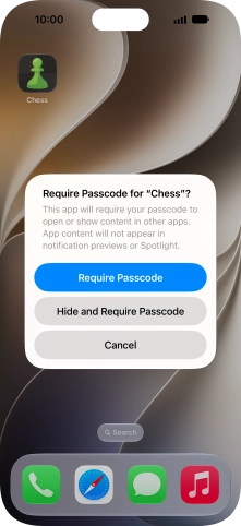 Press Require Passcode.