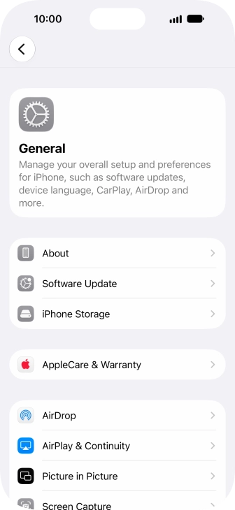 Press Software Update. If a new software version is available, it's displayed. Follow the instructions on the screen to update the phone software.