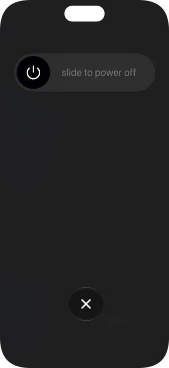 Press and drag the power off icon right.