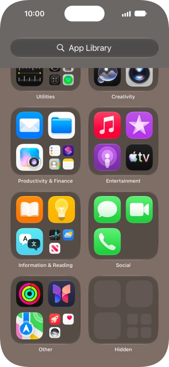 The app is now placed in the Hidden folder in the App Library.