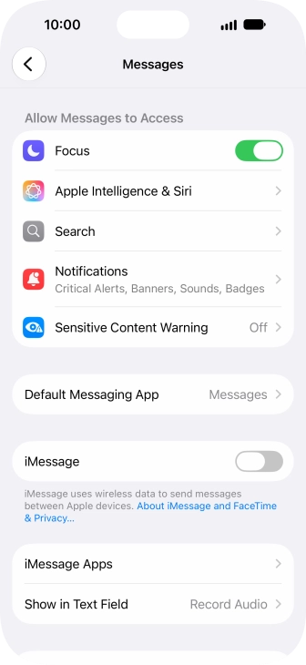 Press the indicator next to 