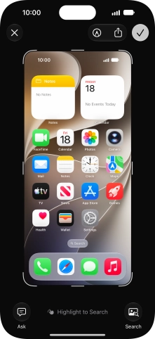 Follow the instructions on the screen to edit and save your screenshot.