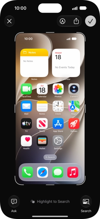 Follow the instructions on the screen to edit and save your screenshot.