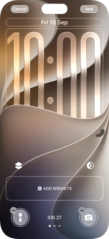 To customise the way the lock screen date is displayed, press the date widget and follow the instructions on the screen to select the required widget display mode.