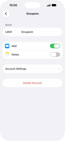 Press Account Settings.