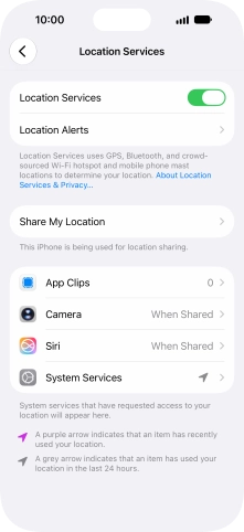 Press the required app.
