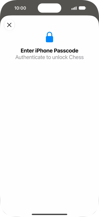 Use the phone lock code you created. The app is now no longer locked.