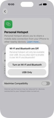 If Wi-Fi is turned off, press Turn on Wi-Fi and Bluetooth.