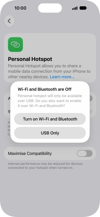 If Wi-Fi is turned off, press Turn on Wi-Fi and Bluetooth.