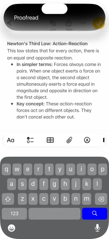 To check the text for grammatical and spelling errors, use the command “Proofread”.