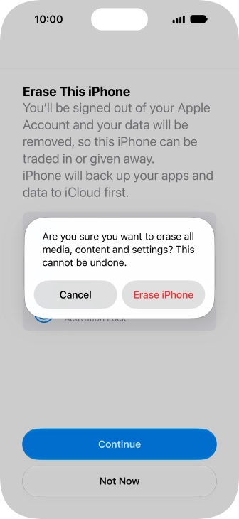 Press Erase iPhone.