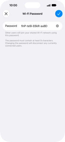Press the confirm icon.