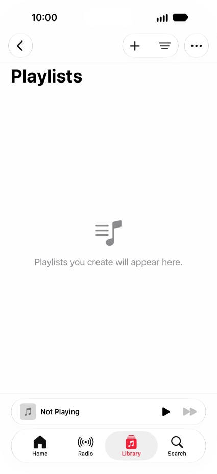 Press the new playlist icon.