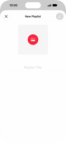 Press the text input field and key in a name for the playlist.
