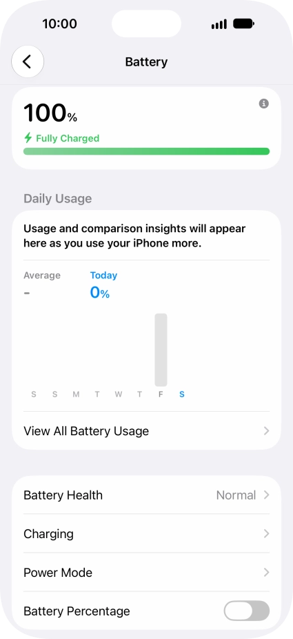 Press Power Mode.