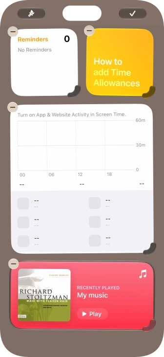 Press the confirm icon.