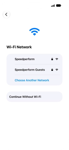 Press the required Wi-Fi network. Press the required Wi-Fi network.