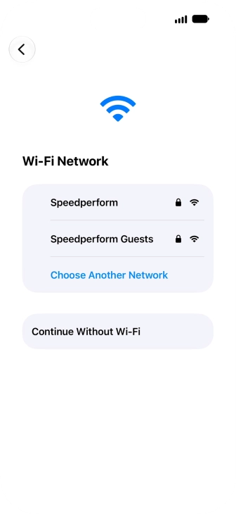 Press the required Wi-Fi network. Press the required Wi-Fi network.