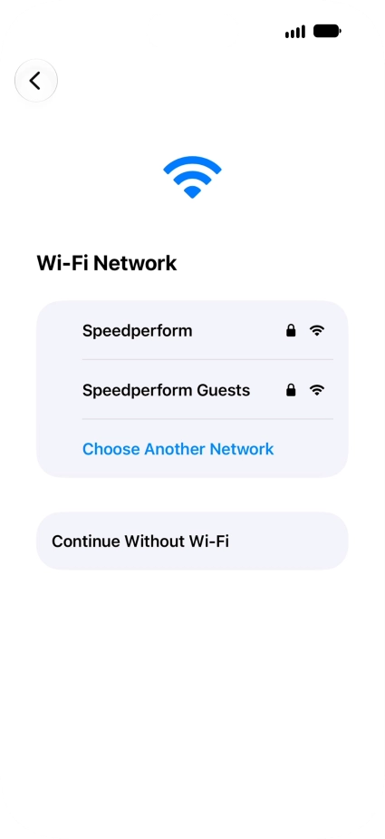 Press the required Wi-Fi network. Press the required Wi-Fi network.