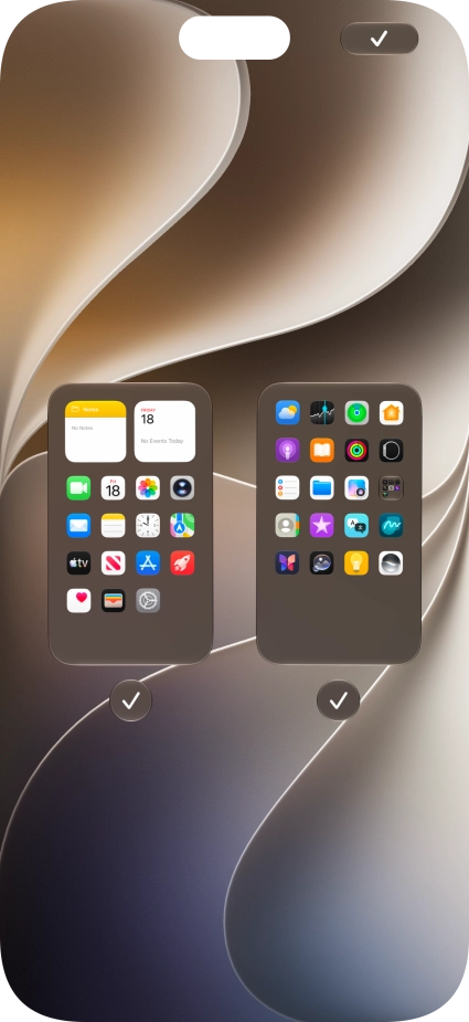 Press the confirm icon.