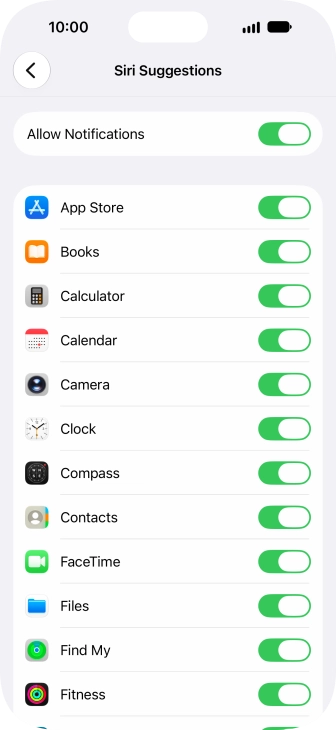 Press the indicator next to 