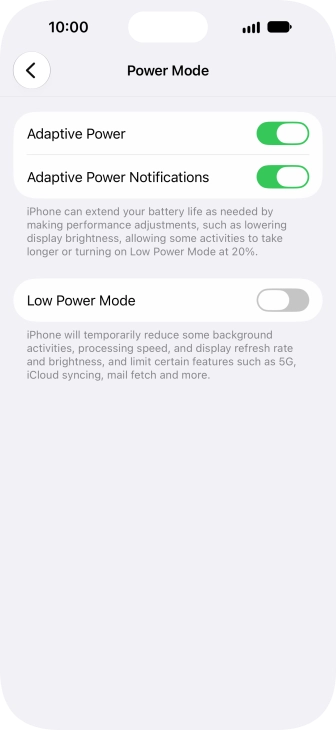 Press the indicator next to 
