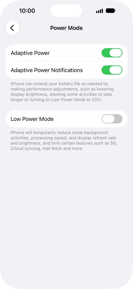 Press the indicator next to 