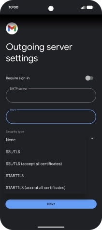 Press SSL/TLS.