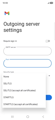 Press SSL/TLS.