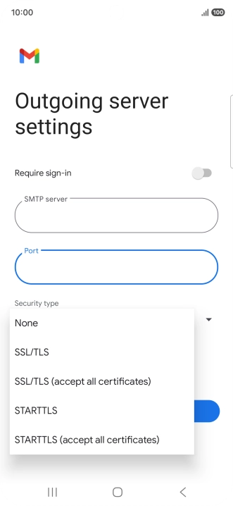 Press SSL/TLS.