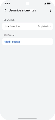 Pulsa Añadir cuenta. Pulsa Añadir cuenta.