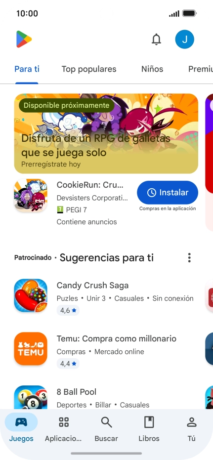 Pulsa el icono de perfil. Pulsa el icono de perfil.