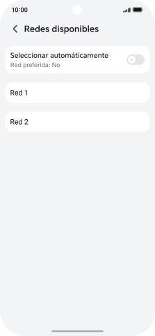 Pulsa la red deseada.
