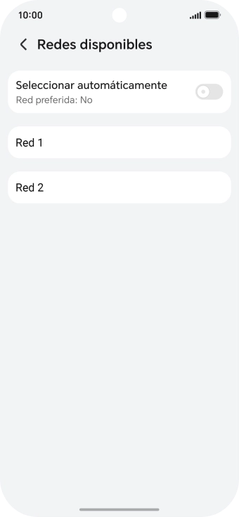 Pulsa la red deseada.