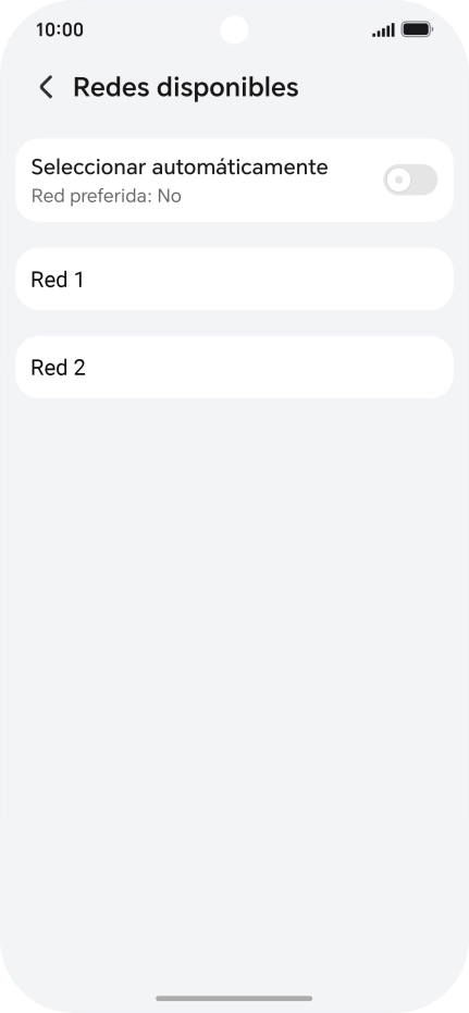 Pulsa la red deseada.