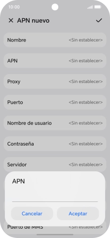 Introduce airtelwap.es y pulsa Aceptar.