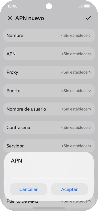 Introduce airtelwap.es y pulsa Aceptar.