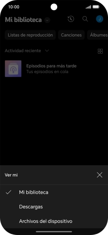 Pulsa una categoría y desplázate al archivo de música deseado.
