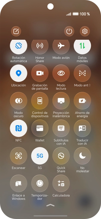 Pulsa el icono de modo de ahorro de energía para activar o desactivar la función. Pulsa el icono de modo de ahorro de energía para activar o desactivar la función.