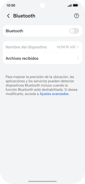 Pulsa el indicador junto a 