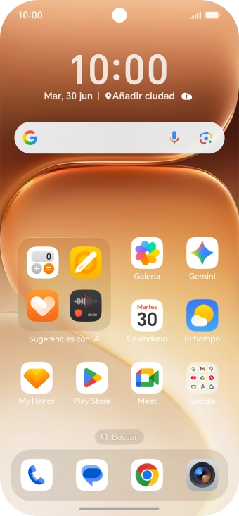 Desliza el dedo hacia abajo desde la parte superior derecha de la pantalla. Desliza el dedo hacia abajo desde la parte superior derecha de la pantalla.